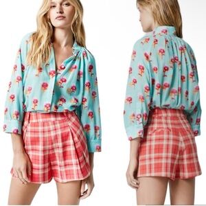 New! Smythe‎ Pleated Plaid Walking Shorts Sz 12 $425